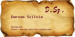 Darvas Szilvia névjegykártya