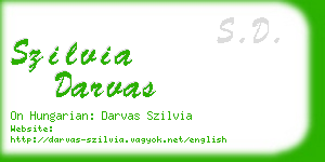 szilvia darvas business card